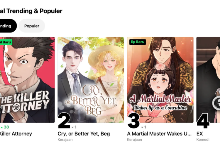 Rekomendasi Situs Baca Manhwa Legal Gratis Bahasa Indonesia, Mulai dari Webtoon Hingga Lezhin!